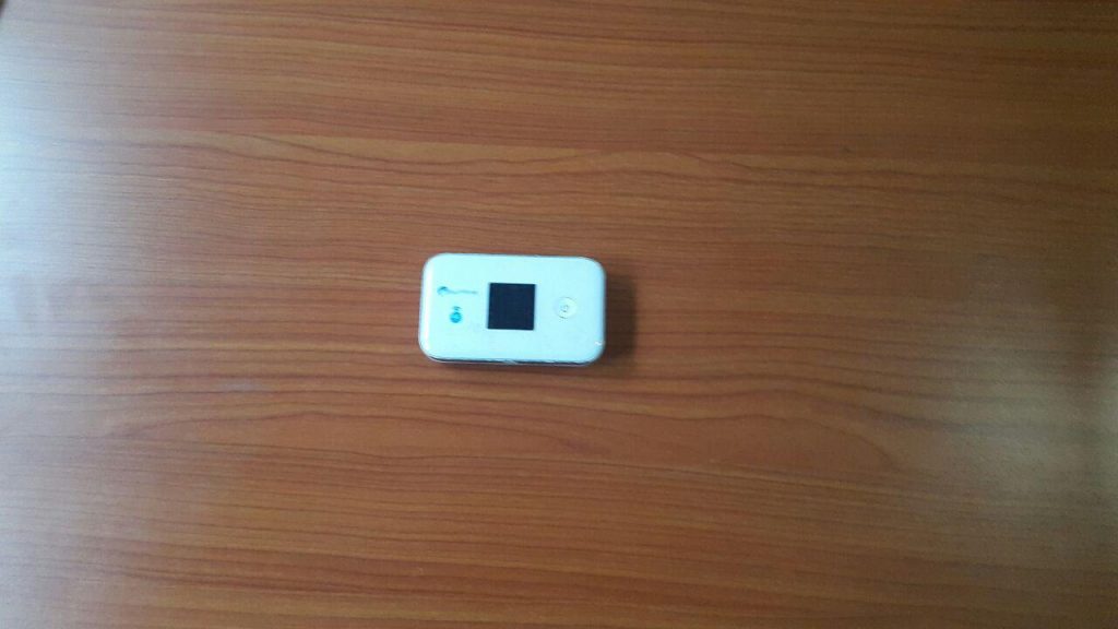 White surfline modem used by Afia Kwakyewaa Owusu-Nyantakyi
